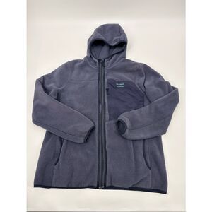 L.L. Bean Women's Hooded Fleece Jacket in Slate Blue